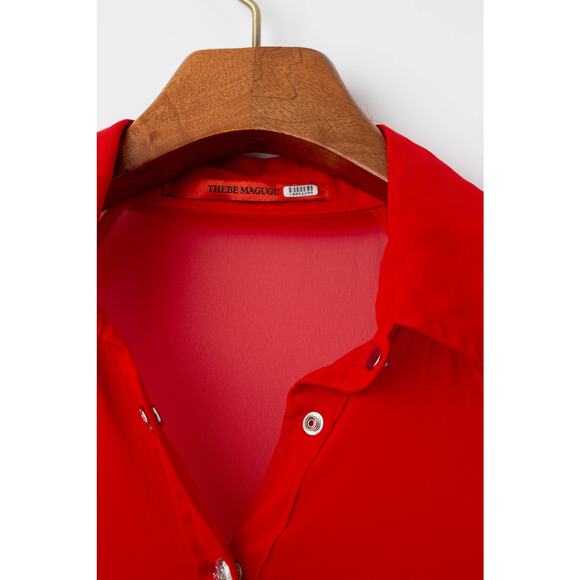 Thebe Magugu Gradient Pleated Chiffon Dress - Picture 11 of 14